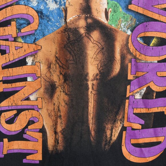 Tupac Forever Shirt Men Medium Black Me Against The World Distressed Rap Tee - Picture 9 of 11